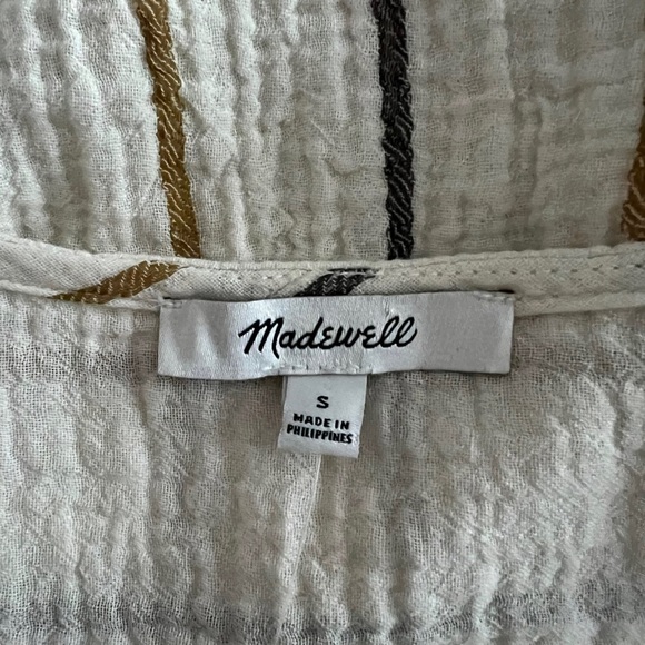 Madewell - NWT Lightspun Westing Shirt in Stripe Sz S - Picture 9 of 10
